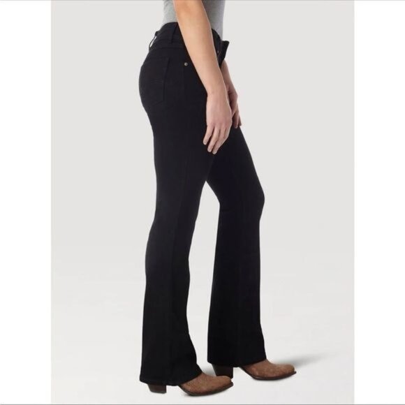 Wrangler Womens Black Straight-Leg Jeans Size 12M Stretch Cotton Blend Denim - Picture 11 of 12